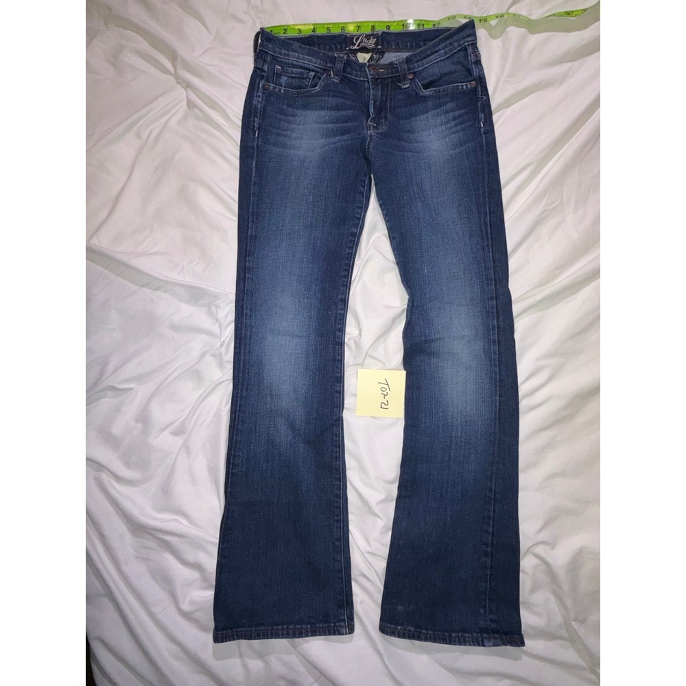 Lucky Brand Sweet N Low Bootcut Jeans Dark Wash Size 2/26 Regular Inseam T07-21